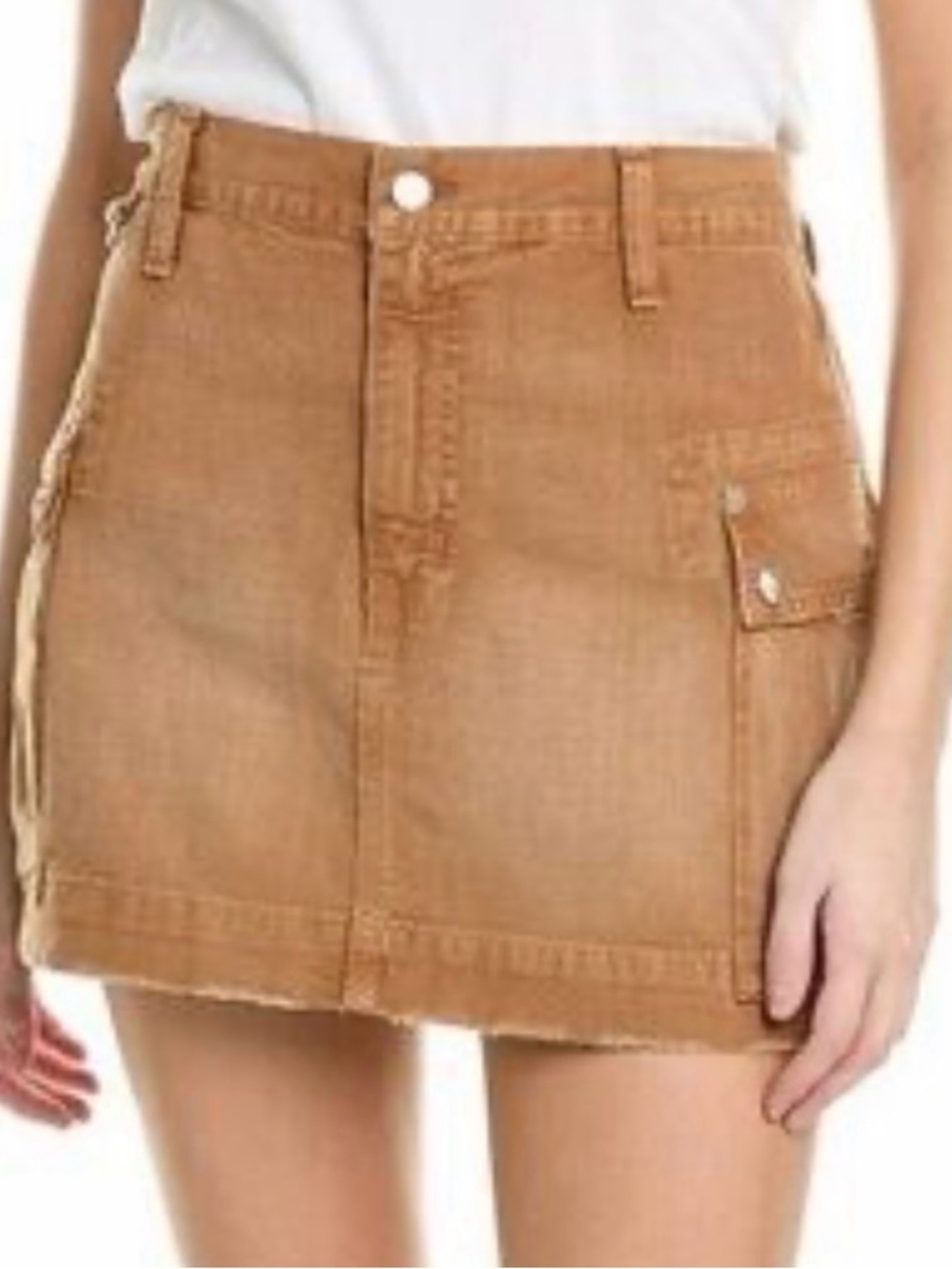 Re/Done Brown Mini Skirt